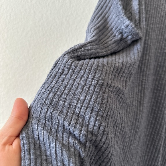 Ecote Charcoal Ribbed Henley Midi Dress - Picture 5 of 7